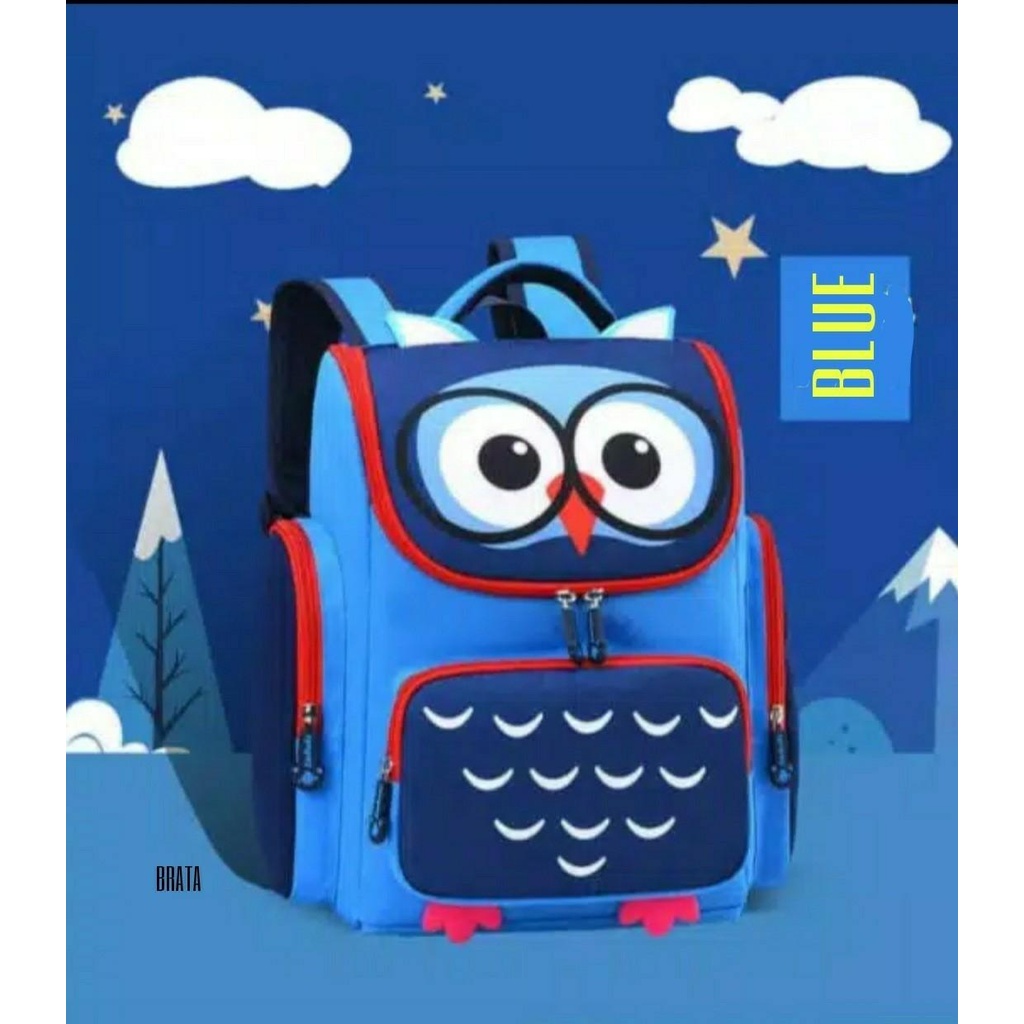 Tas Sekolah Anak Perempuan / Tas Ransel Owl Anak Perempuan Tk Sd / Tas Owl Anak