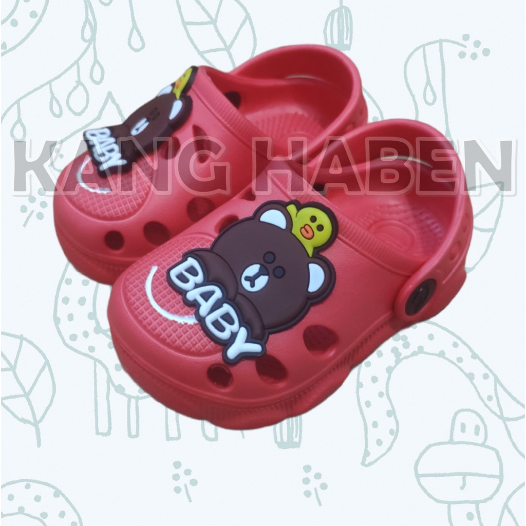 sandal baim Anak beruang, sandal bayi lucu murah, Sandal Dulux 355E 20-25