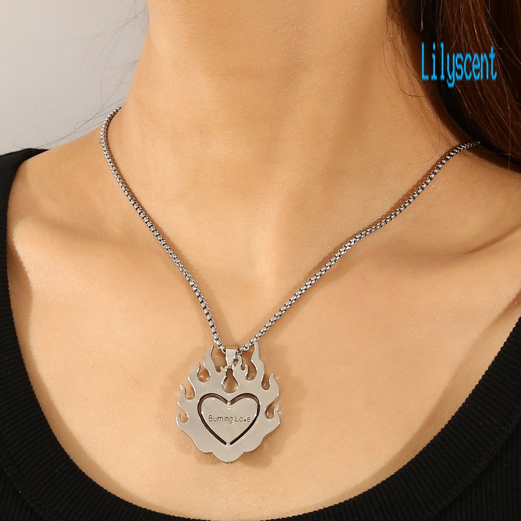 Lily Kalung Rantai Dengan Liontin Roda Warna Silver Artistik Ringan Untuk Unisexpriawanita