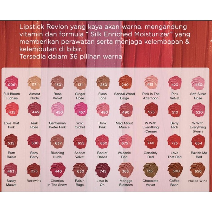 revlon lipstik super lustrous