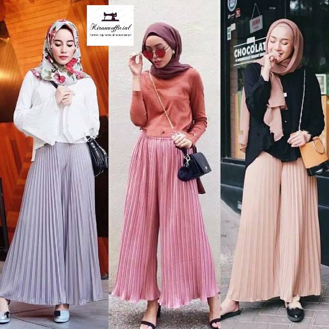 KIRANAOFFICIAL - ( COD ) (JUMBO )  Kulot Plisket Mayung Flare