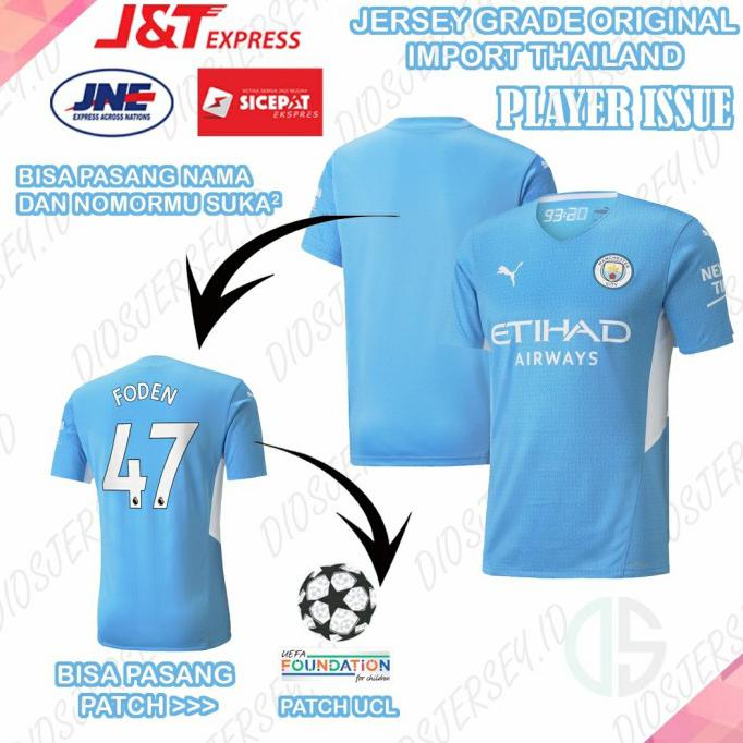 Jersey Bola City Home 2021 2022 Player Issue Slimfit Terbaru - S Berryirwanshyah