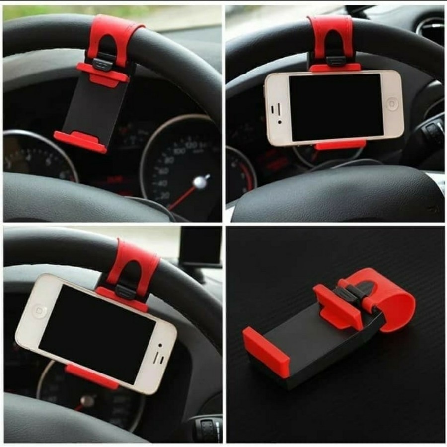 HOLDER SETIR MOBIL / MOTOR / SEPEDA / CAR STEERING HOLDER PHONE