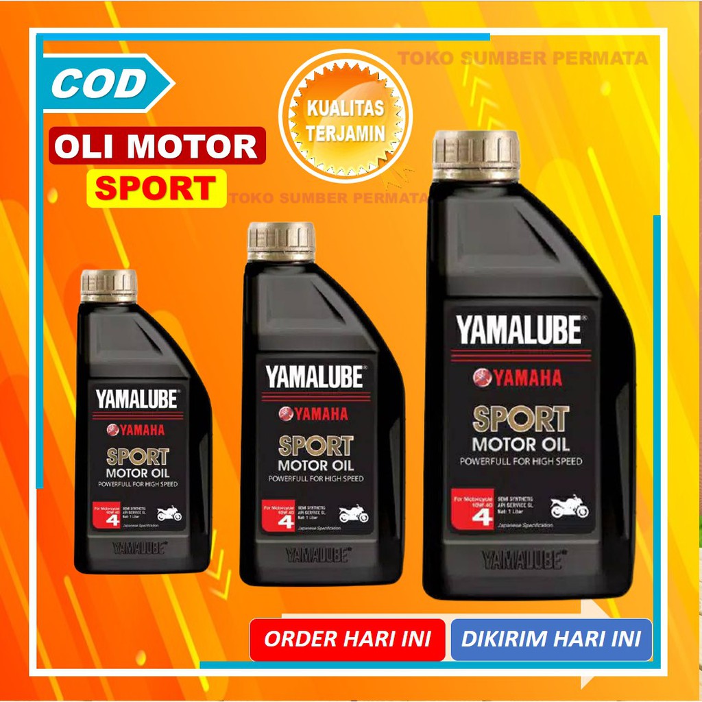 Oli Motor Yamalube Sport 1 Liter 10W-40 Jaso Ma Oil Mesin 4T Murah 4 Tak