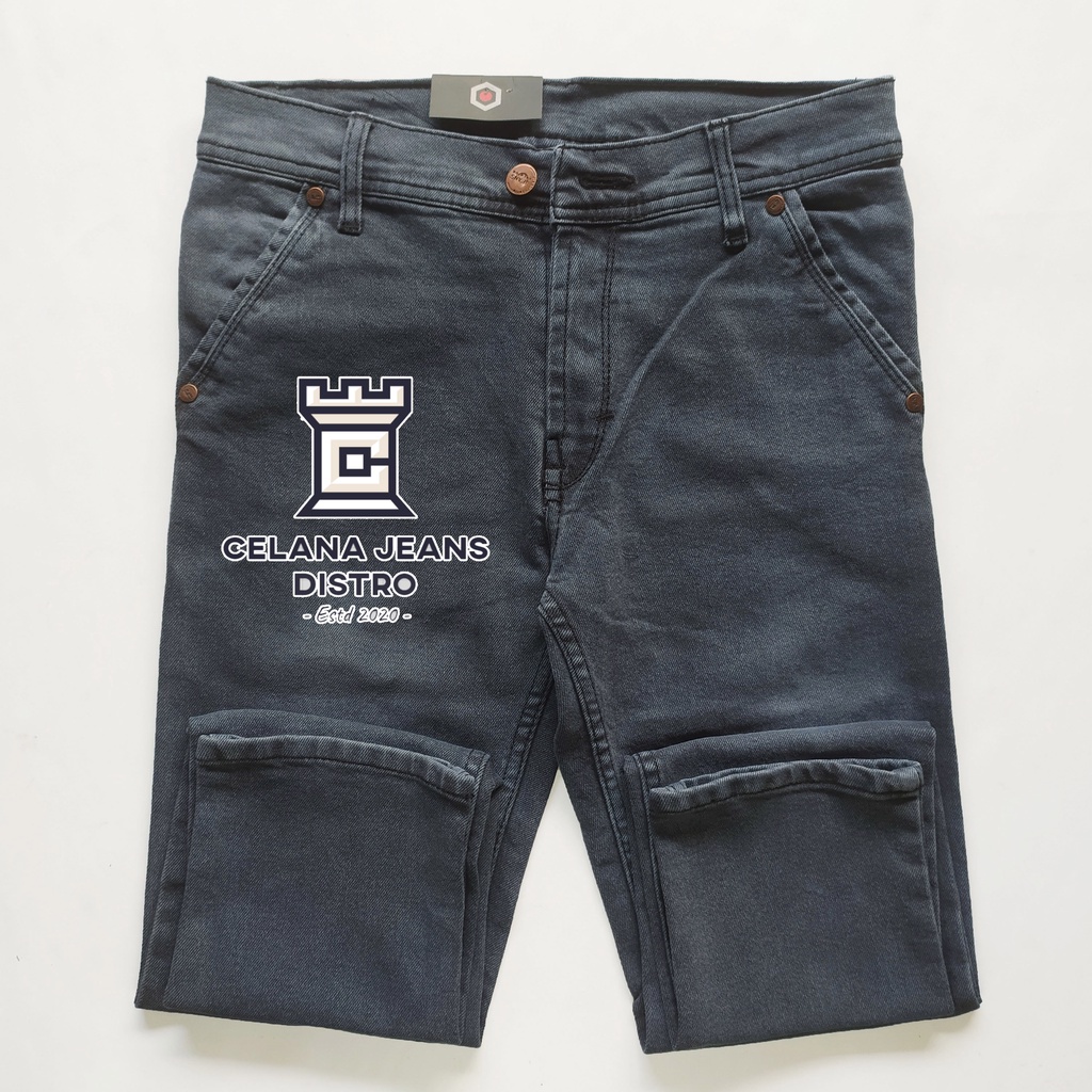 Celana Jeans Panjang Abu abu Pria Distro Continue