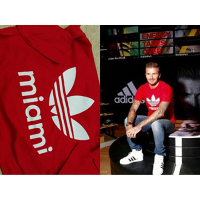 KAOS ADIDAS DAVID BECKHAM ADIDAS MIAMI COMBED 30'S