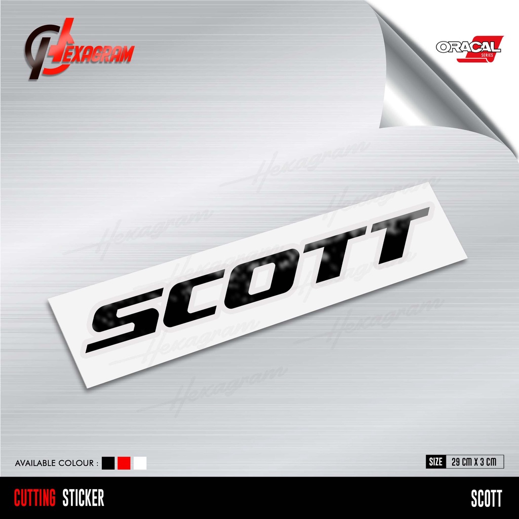 Cutting Sticker Sepeda SCOTT Logo Besar | Stiker Logo SCOTT Besar  | SCOTT