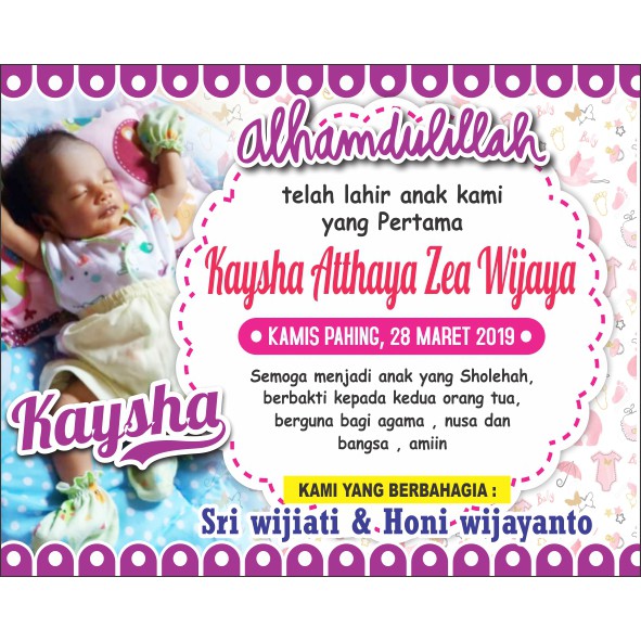 

Sticker Aqiqah, Tasyakuran, Marhabaan, dll