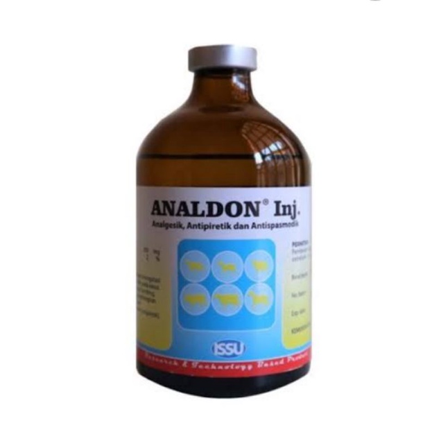 ANALDON Inj/Obat Pereda Nyeri Hewan, Analgesik, Antipiretik, Antispasmodik Sapi Kambing Anjing Kucin