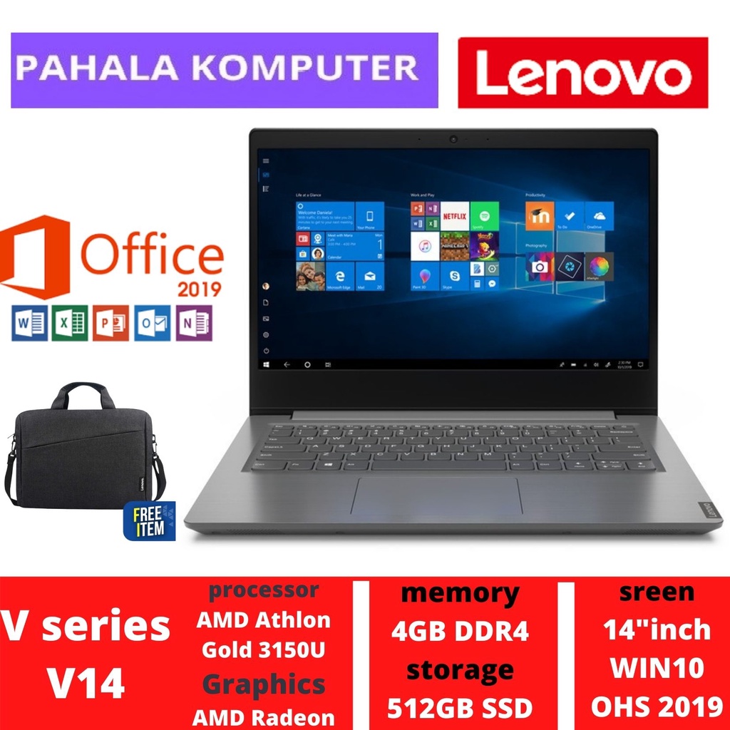 Lenovo V14-14ADA -Athlon Gold 3150U-4GB-512GB SSD-IRON GRAY