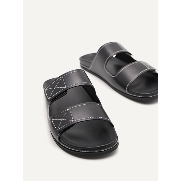 SANDAL SLIDE PEDRO PRIA ORIGINAL CASUAL BRANDED HITAM PM134