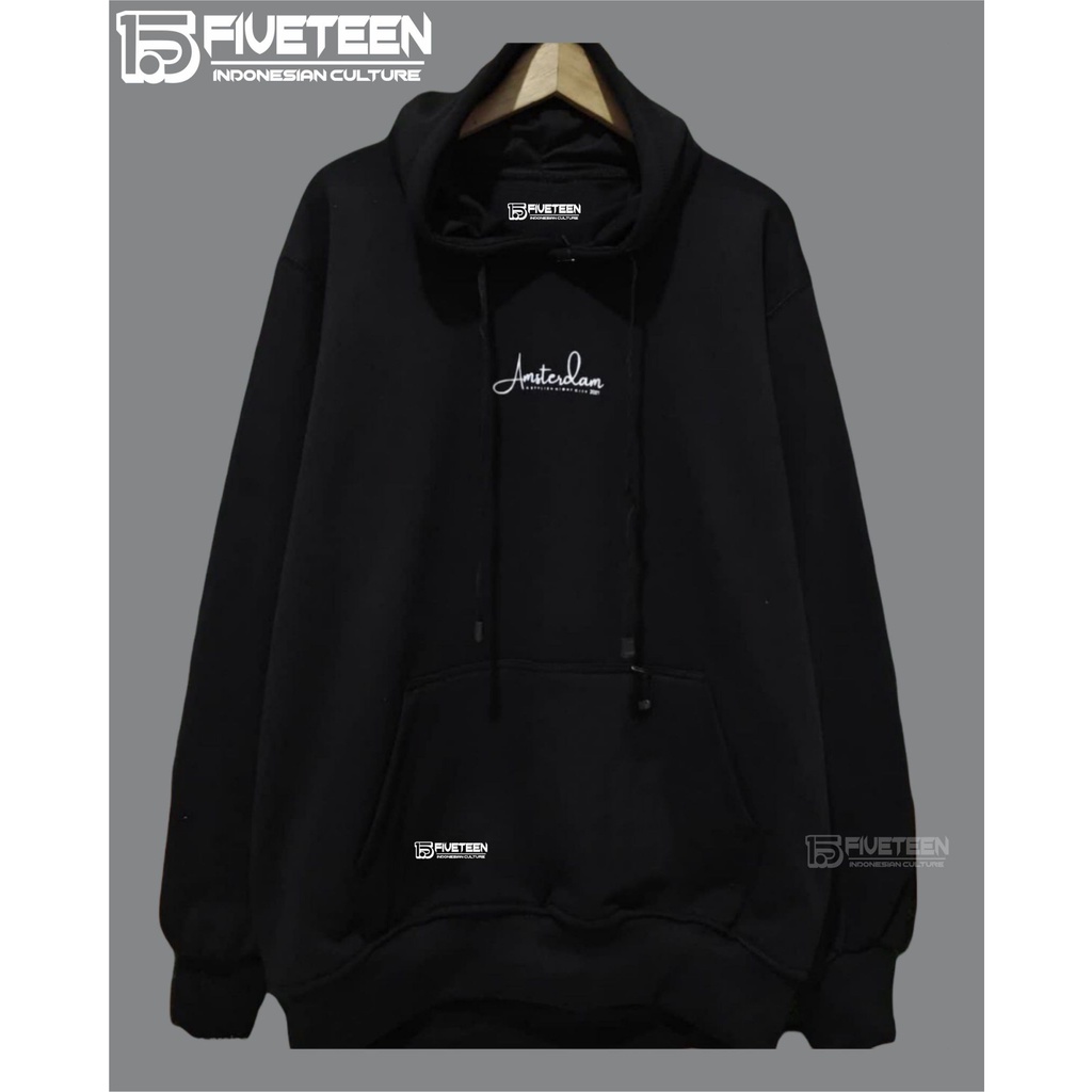 sweter pria distro original bandung 15fifteen warna hitam amsterdam hudie dewasa pria murah cod zipper bahan premium sweater buat sekolah anak remaja hoodie terbaru 2021 cowok suwiter bahan tebal halus hoodie fifteen sweater fifften