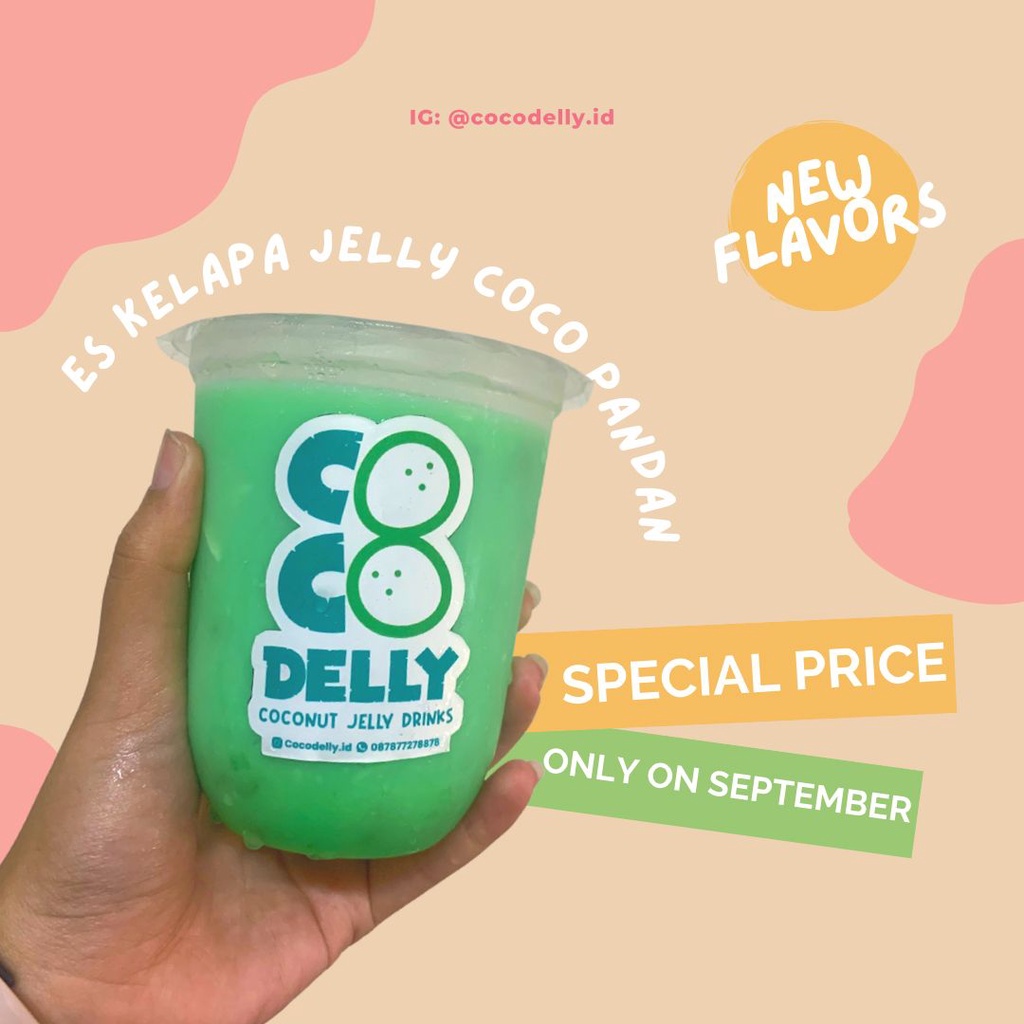 2 Es kelapa jelly cup pandan (PROMO)