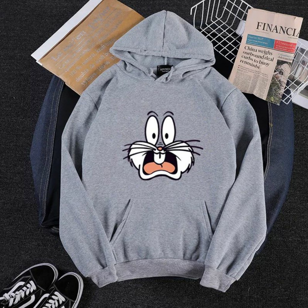 Hoodie Sweater Wanita Anime Kartun Jaket Cewek Kekinian Oversize Murah Tebal Import Bisa Cod