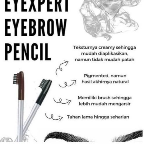 Wardah Eyebrow Pencil + Sikat / Pensil Alis