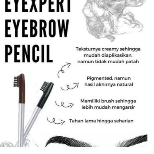 Wardah Eyebrow Pencil + Sikat / Pensil Alis