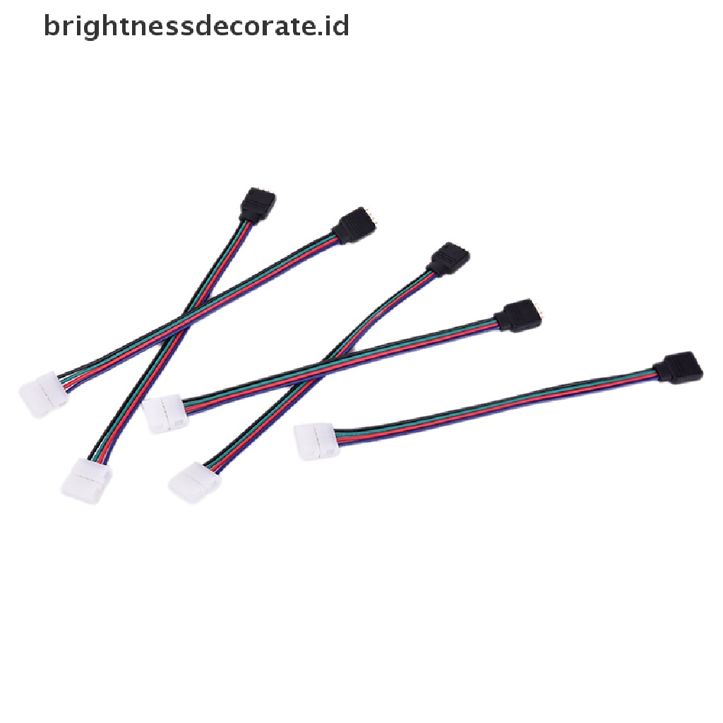 [birth] 10PCS 10mm 4 Pin Male Female PCB Connector Cable For RGB 5050 3528 LED Strip [ID]