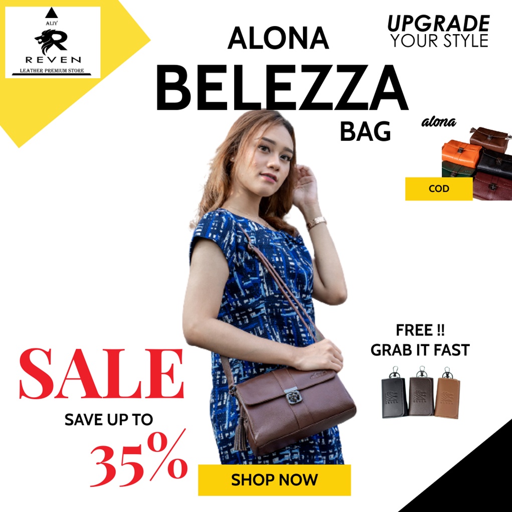 Tas Kulit Asli Wanita Branded Shoulder Bag Wanita Premium Anti Air Tas Selempang Cewek Terbaru 2021