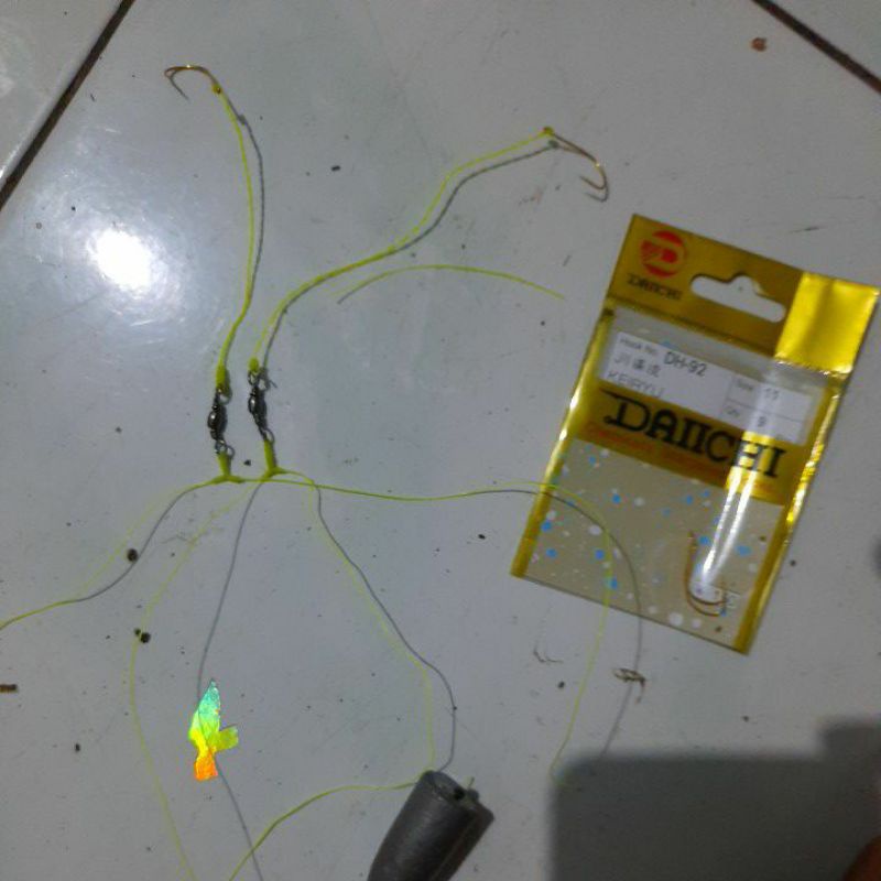 rakitan pancing di sungai