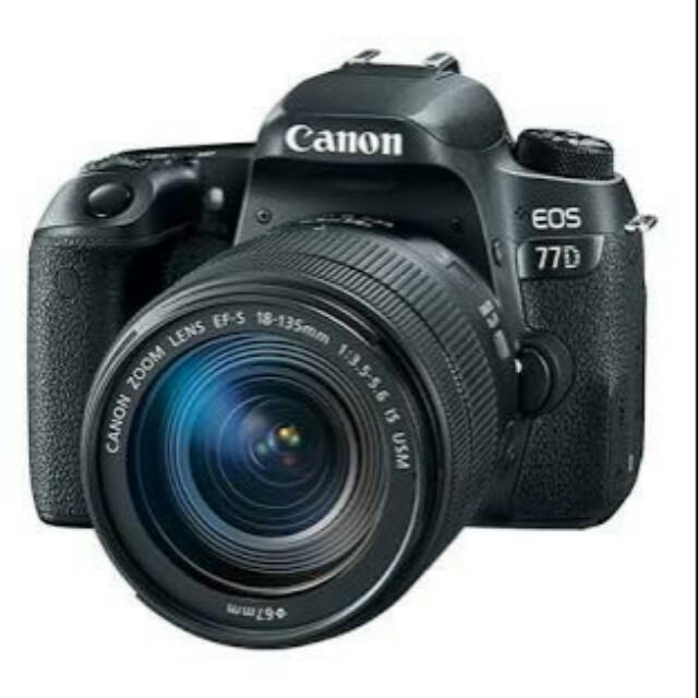Camera Canon Eos 77D Kit EF-S 18-135MM Free Memory + Tas + Screen Protector