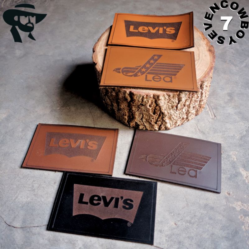 Label Kulit Custom Satuan Free Gravir Nama Logo Dll