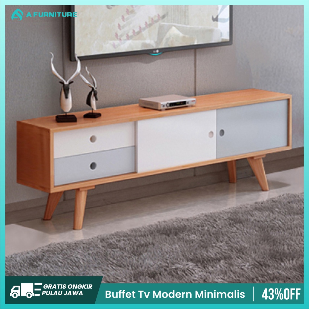 Jual A Furniture Meja TV, TV Cabinet Modern Minimalis Ruang Tamu