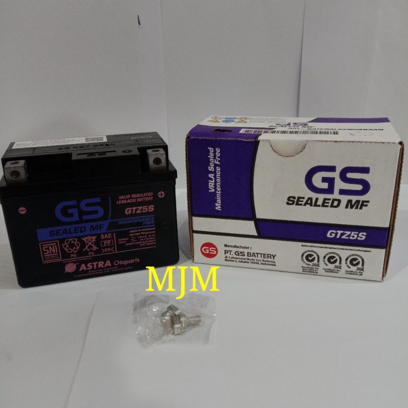 ACCU/AKI MOTOR GS MAINTENANCE FREE GTZ5S (KERING)
