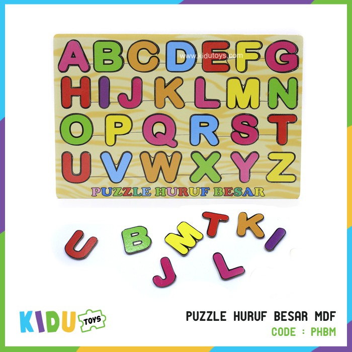 Mainan Puzzle Anak Puzzle Knob Huruf (PART 1) Kidu Toys