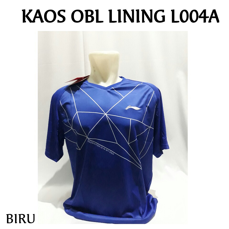 Kaos Lining Badminton L004A At Dry Biru