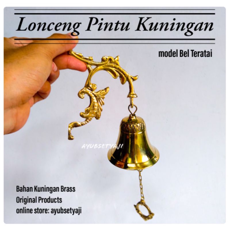 Bel pintu teratai lonceng kuningan kerucut klintingan krincingan bel rumah lonceng pintu rumah