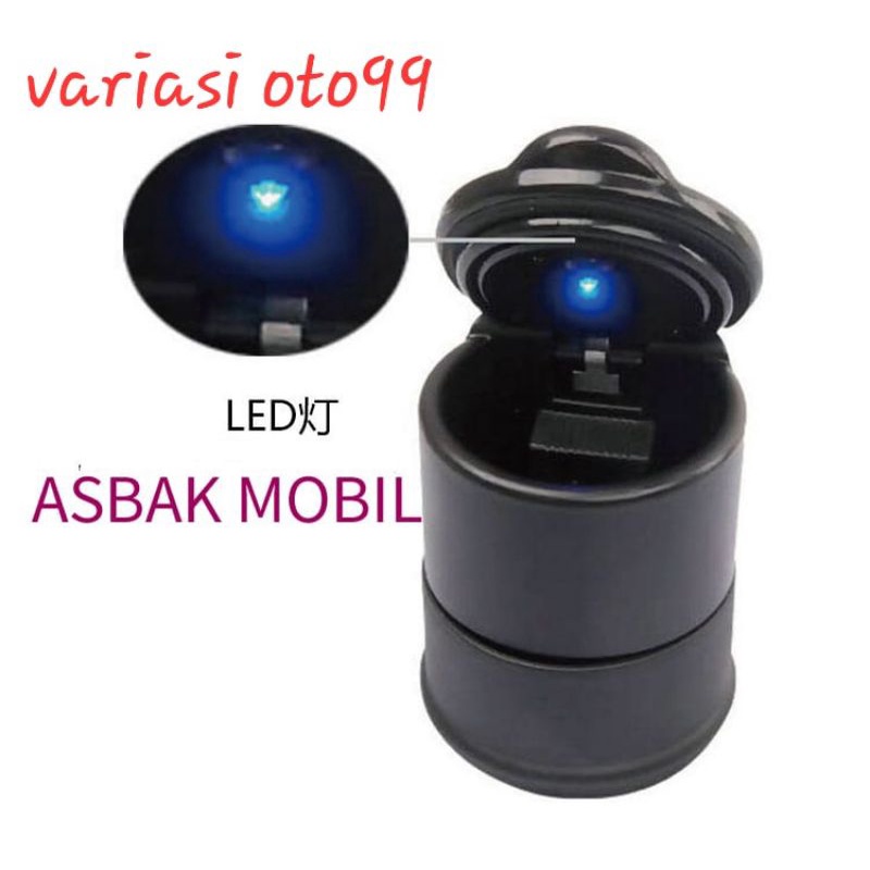 Car Ashtray Cup Asbak Mobil Tempat Abu Lampu LED Biru