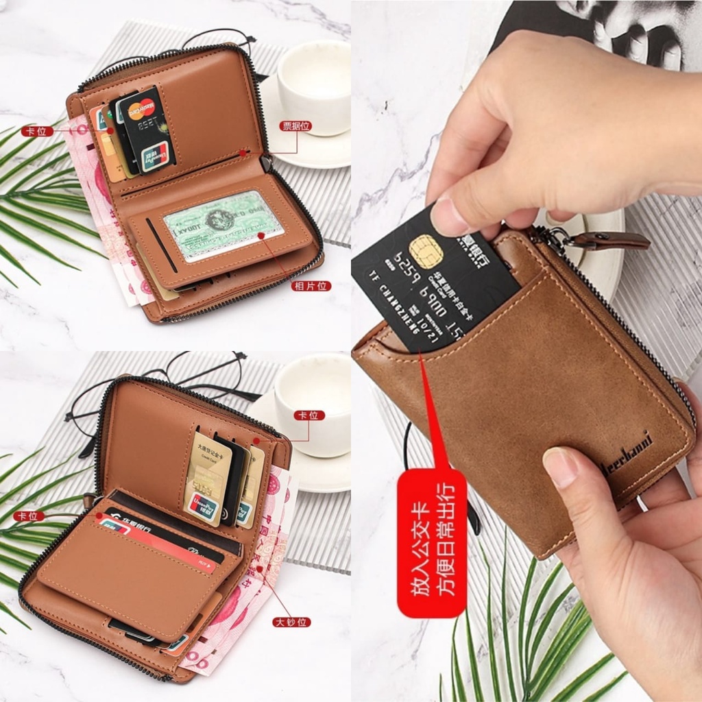 DOMPET IMPORT PREMIUM LIPAT PRIA BISA WANITA KULIT WILLIAM KARTU PENDEK SLOT MINI KECIL MURAH BATAM