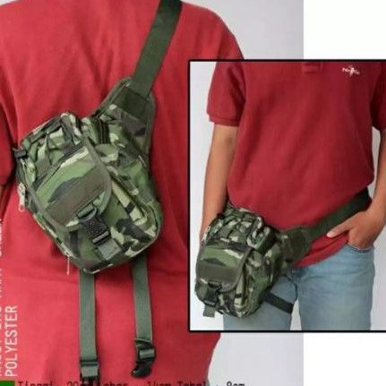 Tas Punggung Sepedah Hitam Army 15 Liter 3 ruang Saku