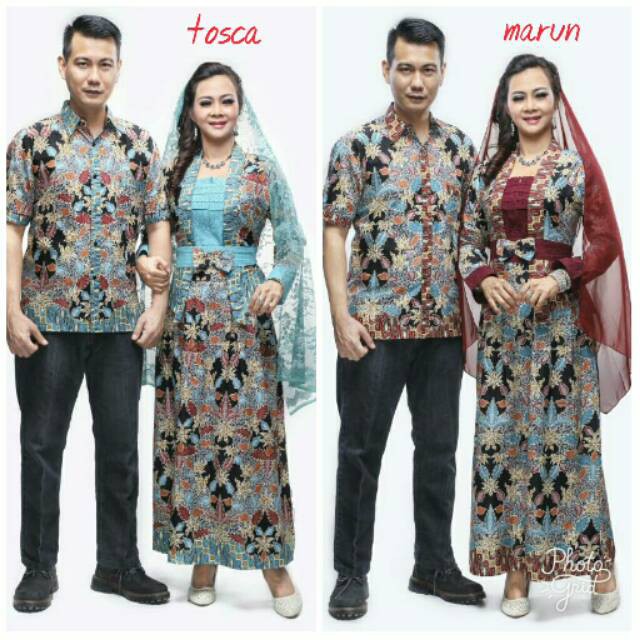 SGdona Gamis batik couple allsize/ jumbo/ extra jumbo kombinasi brokat seragam baju anak