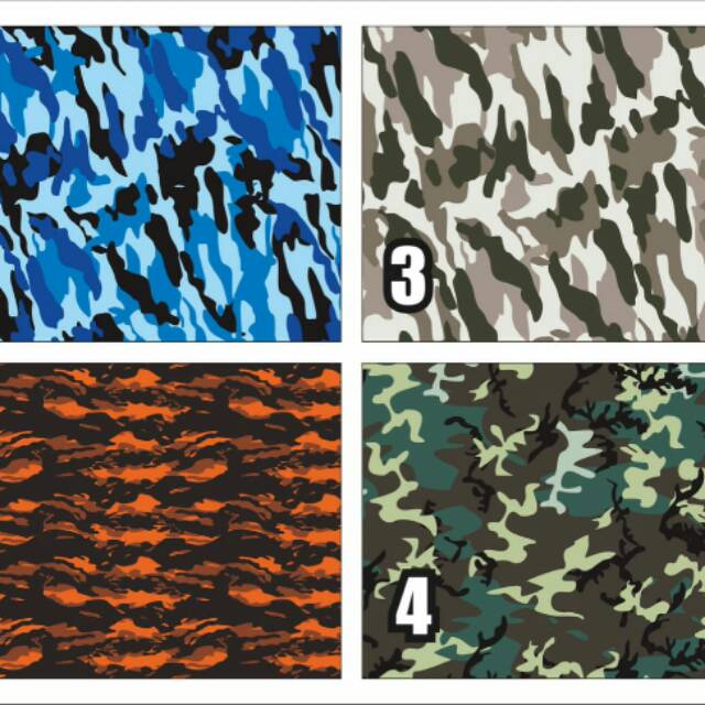 

Stiker skotlet loreng camo pp laminasi