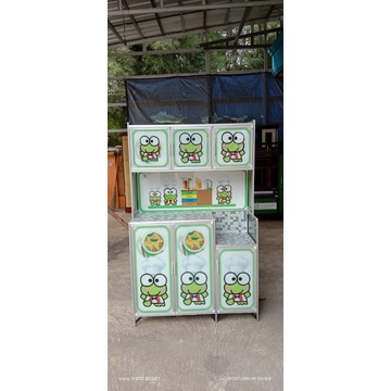 rak piring full karakter 3 pintu