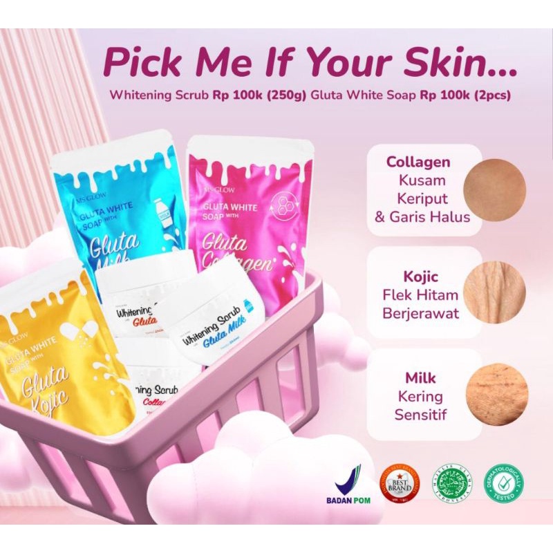 Soap_Scrub II Collagen II Milk II Kojic Badan Mandi sultan MS GLOW