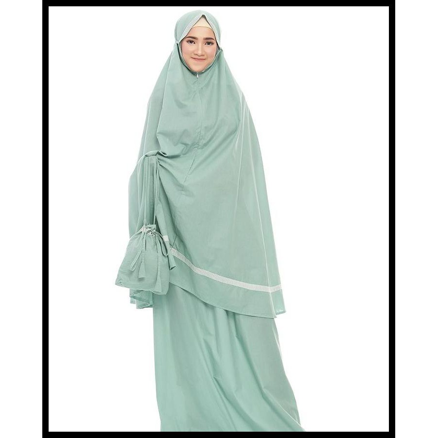 Baru Mukena 2 In 1 Daily Travelling Warna Green Mint Shopee Indonesia