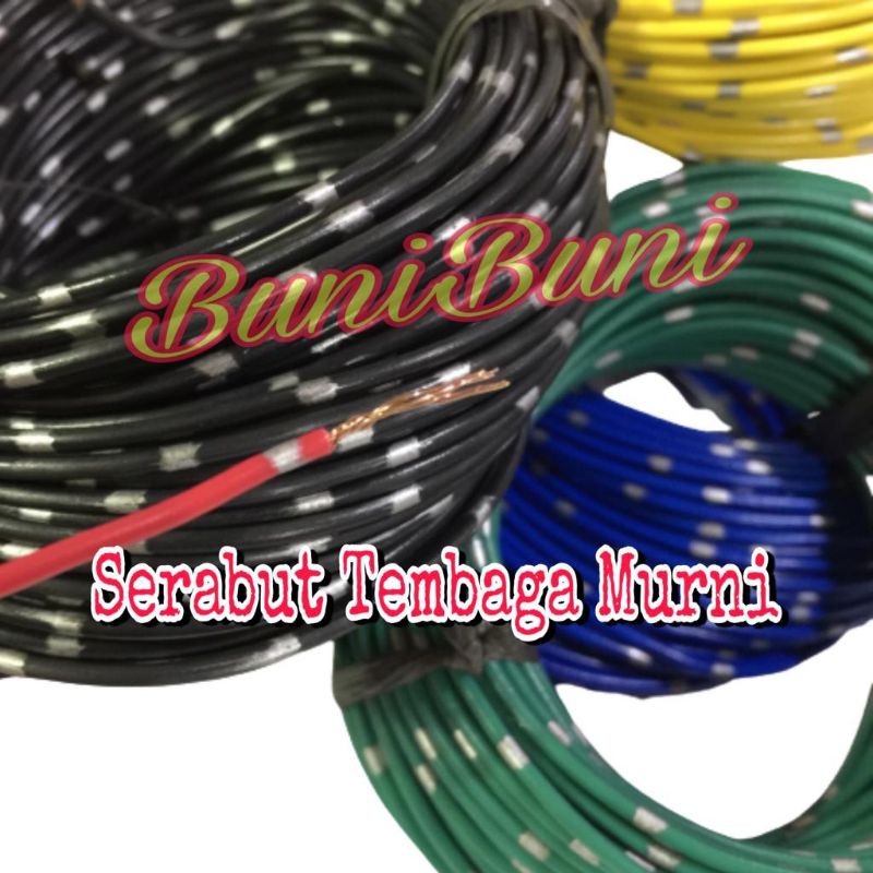 Kabel Bintik Body Bodi 0.5 MM Mobil Motor Serabut Tembaga Standart Astra 20 Meter