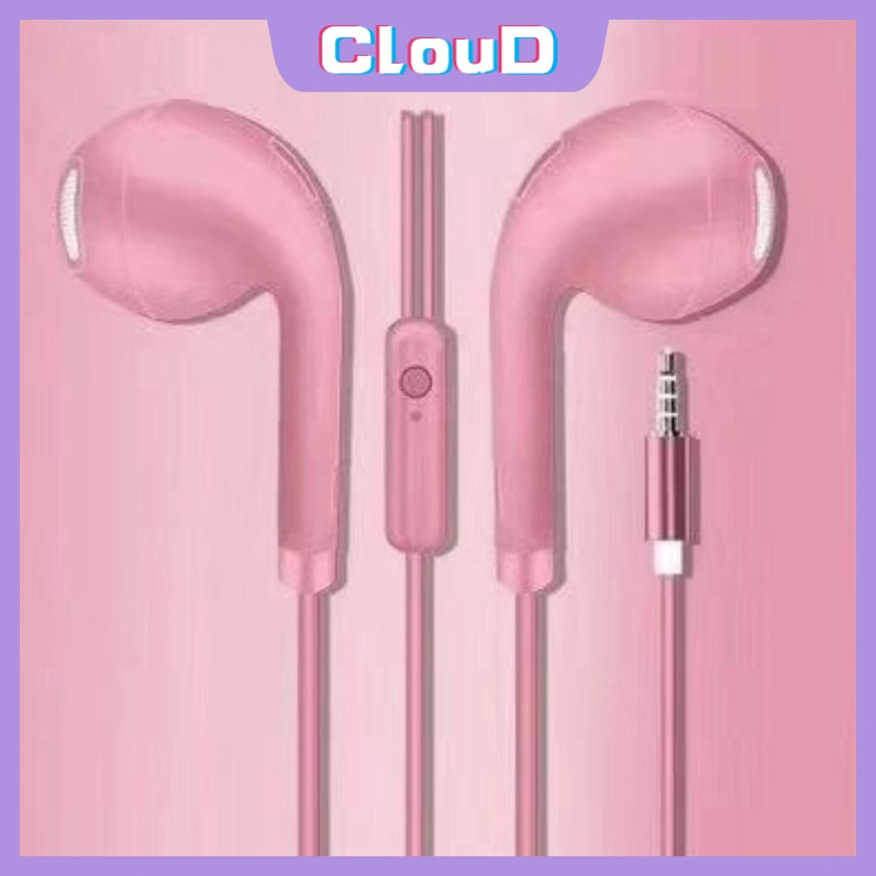 U19 Headset Earphone In-Ear Super Bass Kabel Jack 3.5mm Motif Retak Warna-Warni