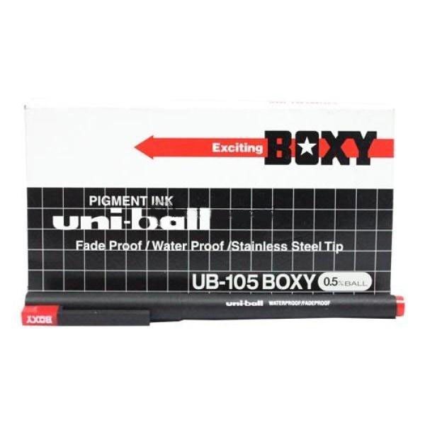 Pen Boxy Uniball 105 (UB-105) Hitam / Biru