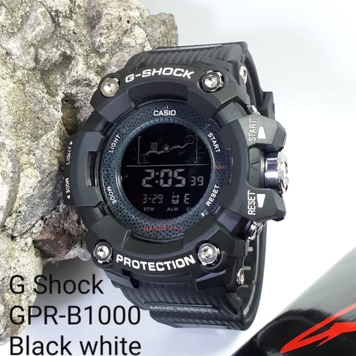 Promo!!! Jam Tangan Casio Gshock Water Resist Mandi Hujan - Hitam lis Putih