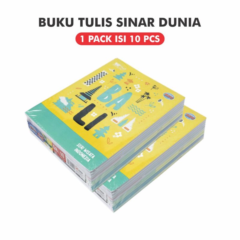 

Buku Tulis SIDU 58 Lembar 1 Pack Isi 10 / Buku Tulis Sinar Dunia 58 Lembar 1 Pack