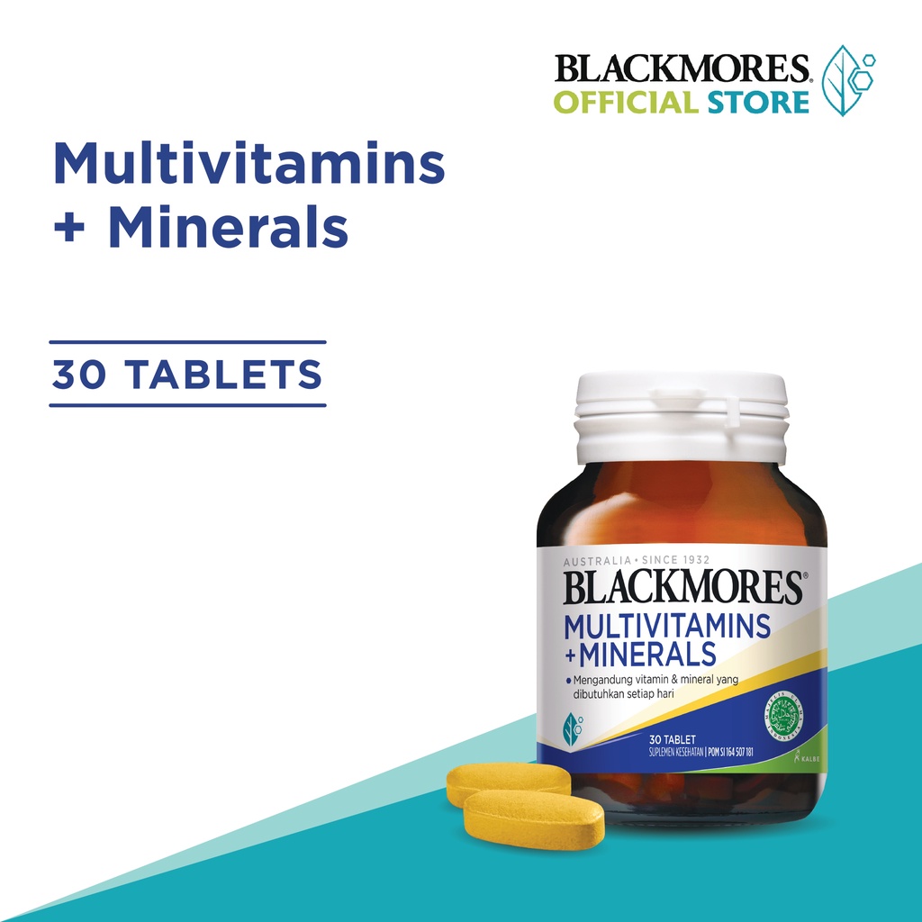 Blackmores Multivitamins + Minerals 1 Tablet Sehari Isi 30 Tablet (Membantu Memelihara Kesehatan) BPOM Halal