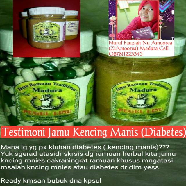 

Jamu kencing Manid Gula Darah Diabetes Ramuan Tradisipmal Madura Cakraningrat