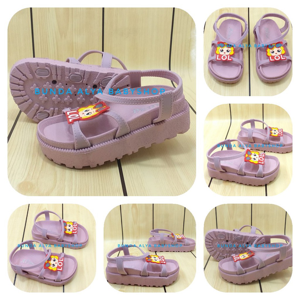 Sendal Anak Perempuan Jelly Usia 4 5 6 7 Tahun PINK- Sepatu Sandal Anak Cewek Karet Anti Licin Size 28 - 35