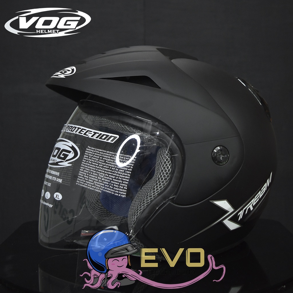 HELM VOG XTREAM ORIGINAL - VOG HELM HALF FACE SOLID WARNA LENGKAP ( ONGKIR 1KG TERMURAH )