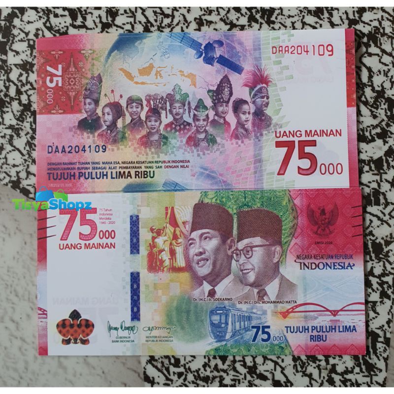 Tisyashopz Isi 100 Lembar Mainan Uang Uangan Bisa Utk Mahar Mainan Anak Anak Shopee Indonesia