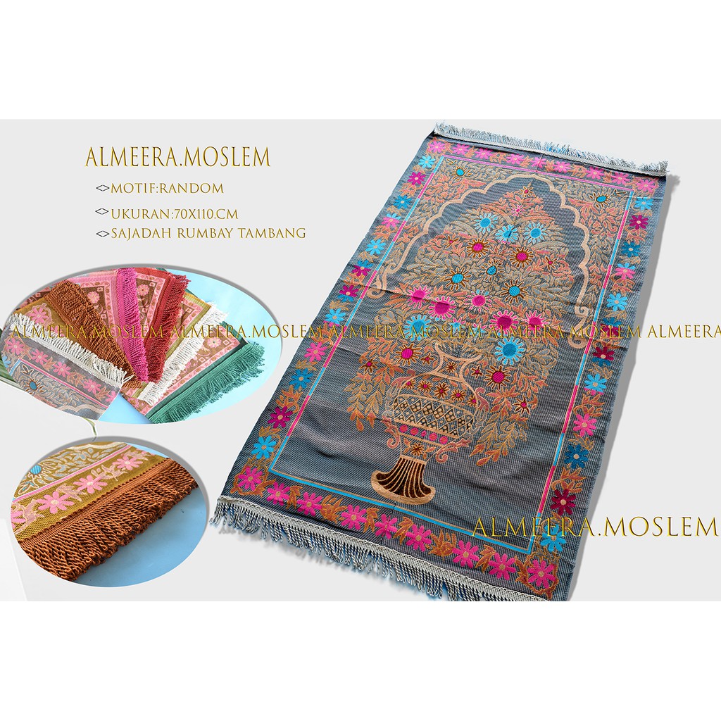 Sajadah Turkey Rumbai Tambang Cocol Buat Traveling &amp; Sauvenir Perlengkapan Sholat By Almeera.Moslem