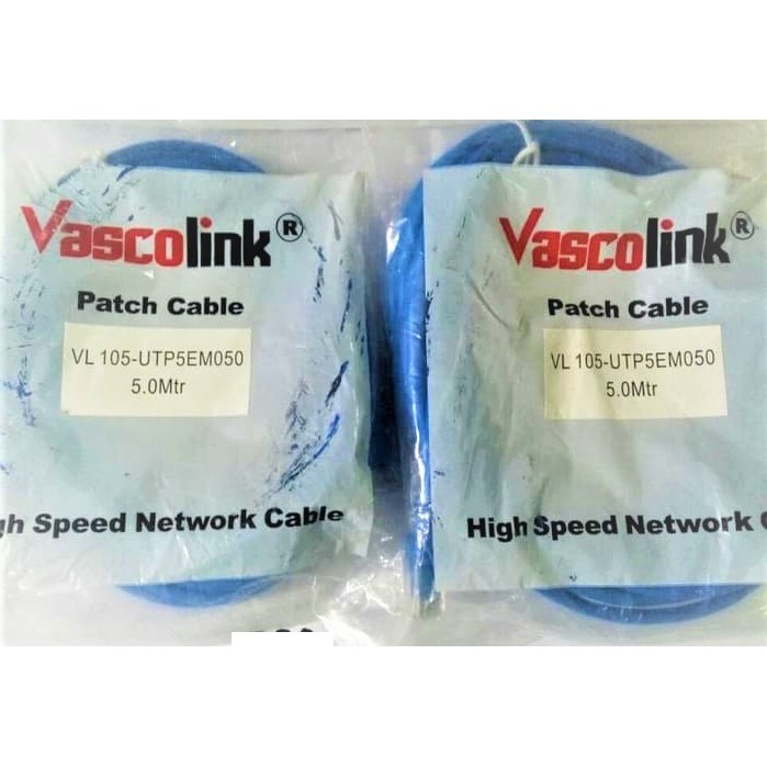 Kabel Utp Lan Vascolink VL105-UTP5EM050 5meter High speed